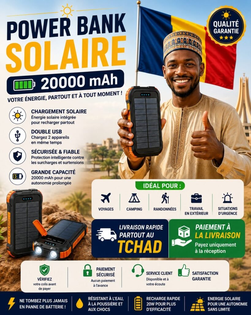 Chargeur Solaire 20000mAh
