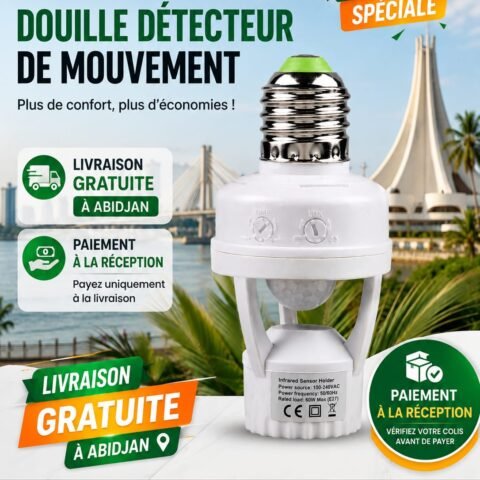 Douille Intelligente à Détection de Mouvement — La lumière s'allume toute seule quand tu arrives 💡